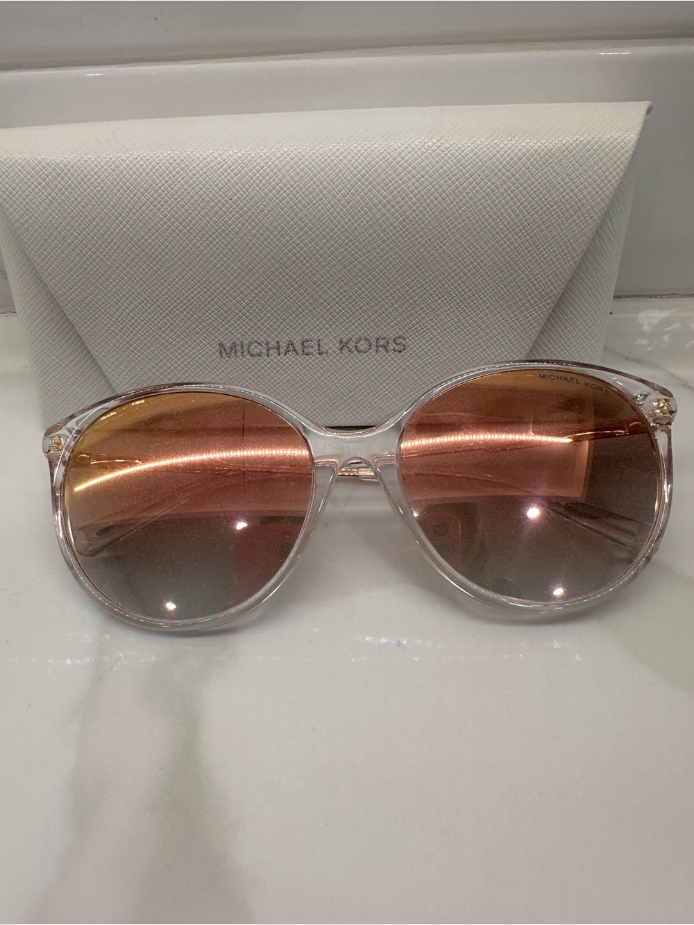 Michael Kors Sunglasses with Rose-Gold Gradient Lenses MK2168